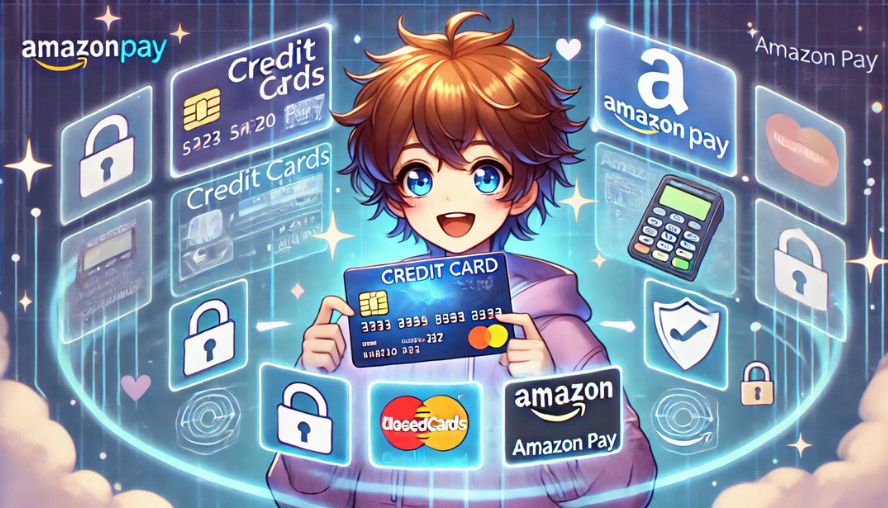 G123のゲームに課金をするためのクレジットカードやAmazon payなどが安心できる決済方法であることのイメージ画像