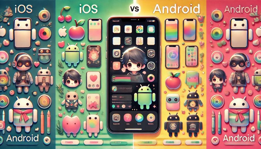 iOSとAndroidの違い、のイメージ画像