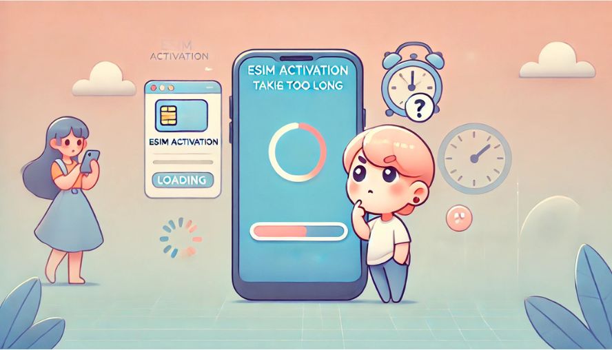 「esimのアクティベート中が終わらない」のイメージ画像