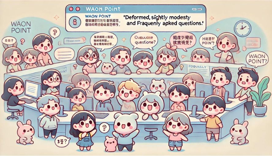 「WAON POINTユーザーの声とよくある質問」のイメージをデフォルメした画像