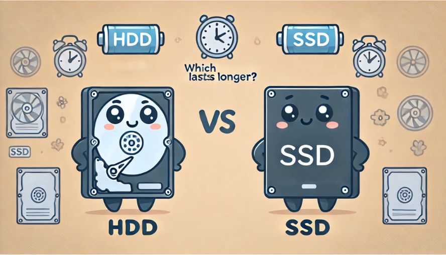 PCのHDDとSSDはどちらが長持ちするか、のイメージ画像